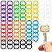 ISusser 80pcs Key Caps Tags, Plastic Key Identifier Rings, Key ID Rings, Upgraded Material Strong Toughness in 8 Different Colors