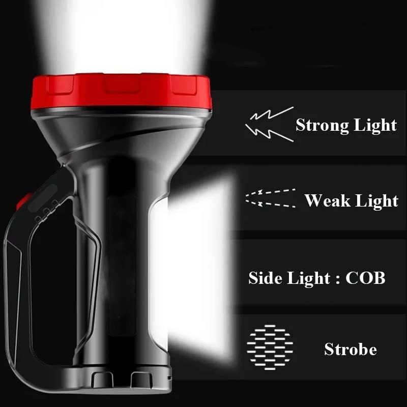 Miniatura 6 de FZZDP - Linterna de alta potencia con luz lateral, linterna potente recargable y brillante, linterna para exteriores