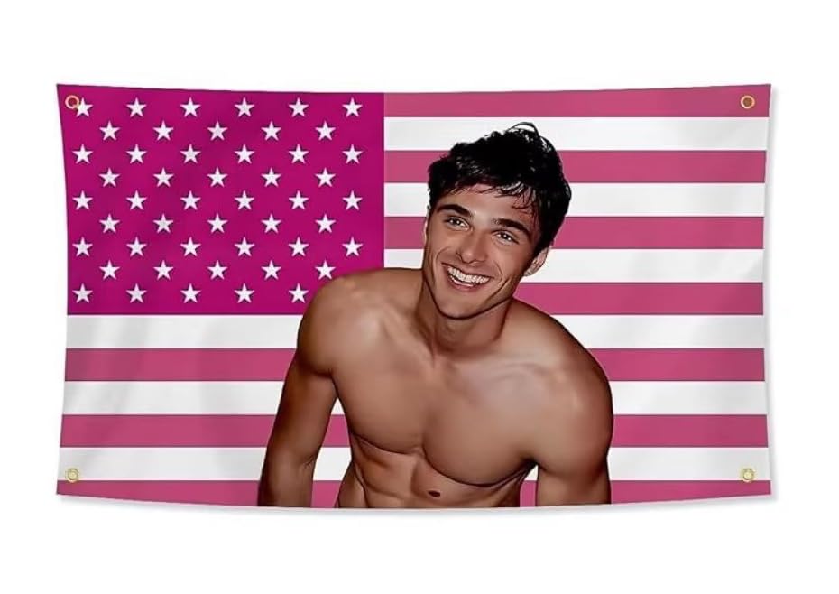 Jacob Elordi Flag Funny Celebrity Flag Wall Decor Dorm Room Decor Bedroom Decoration Polyester Flag 2x3 FT Flag