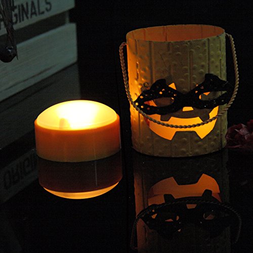 Image of Battery Operated LED Pumpkin Light with Remote and Timer Bright Realistic Flickering Decorative Plastic Flameless Electric Candle for Jack-O-Lantern Pumpkin Decor Halloween Party Holiday Decorations