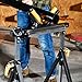 WORKESS 4 in 1 Roller Stand, Stable 440 Lbs Load Capacity with Saw Horses, V-Shaped, Multi-Directional Rollers & Outfeed Roller, Adjustable Height 33”- 50”, Folding for Woodworking
