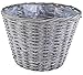 matches21 kosz na rośliny, doniczka na kwiaty, okrągła, foliowana, szara, 1 szt. Ø 30 cm