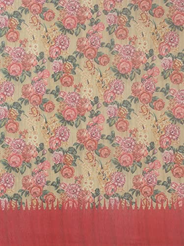 Image of Amazon Brand - Anarva Women's Kalamkari Saree With Blouse Piece