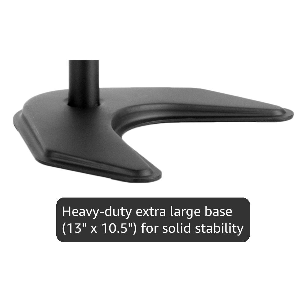 VIVO STAND-V002F - Supporto da scrivania per 2 schermi fino a 27, bracci completamente regolabili con VESA max 100 x 100 mm, colore: nero