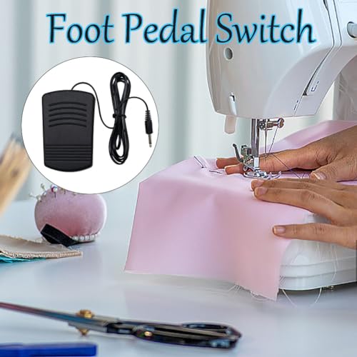 YEQIN Mini Sewing Machine Foot Pedal, Momentary Foot Pedal Switch Household Sewing Machine Foot Operated Pedal Controller for Small Sewing Machines 202 505 Making