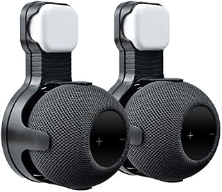 STANSTAR Outlet Wall Mount for Homepod Mini, Sturdy Speaker Wall Mount Holder for Homepod Mini, Space Saving, Excellent Cord Management Without Messy Wires(Black,2Pack)