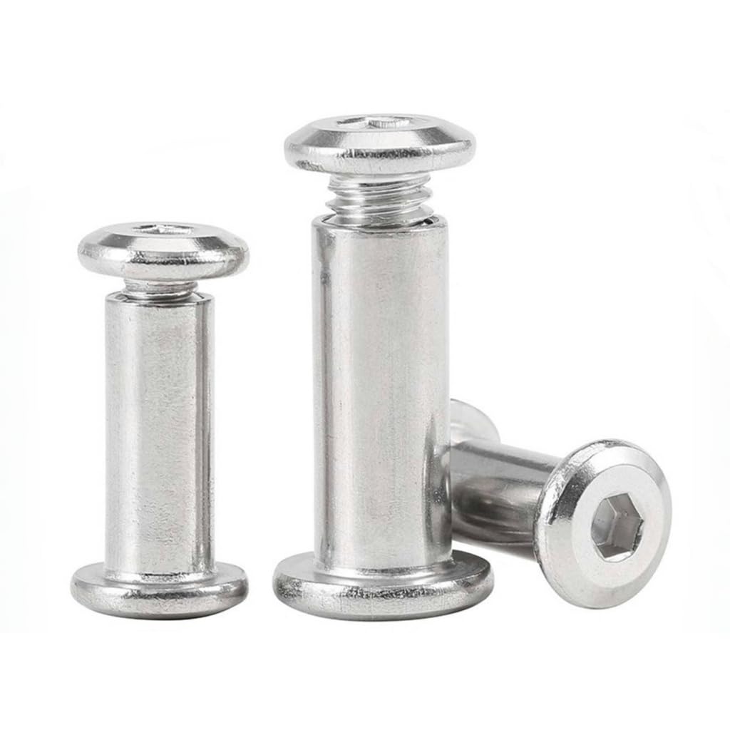 NACX M4 x 10mm Screw Post, Male Binding Bolts Fastener Used for 5/16''(8mm) Hole Dia, 304 Stainless Steel, 30Sets