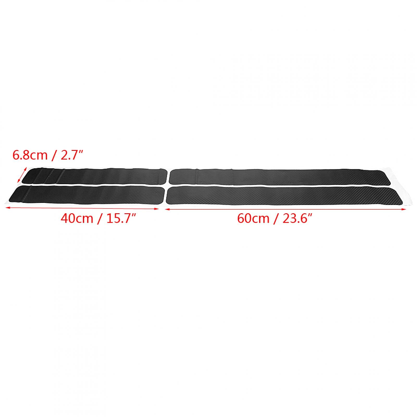 4 Pièces Protecteurs Seuil De Porte En Fibre De Carbone – Autocollants Anti-rayures Pour Voiture, SUV, Camion | Universel Et Antidérapant