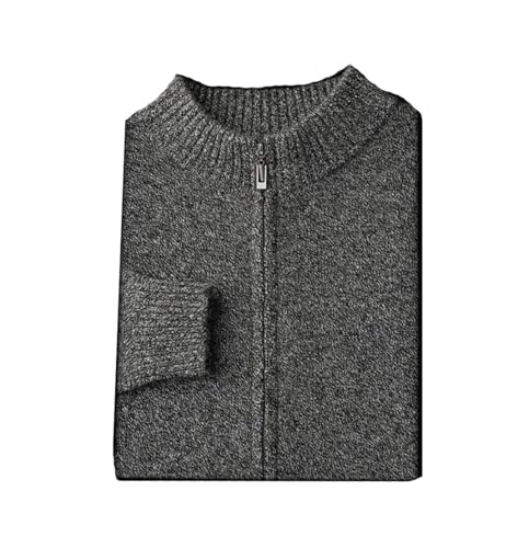 Pull en tricot chaud et épais FLXHSA avec fermeture éclair homme