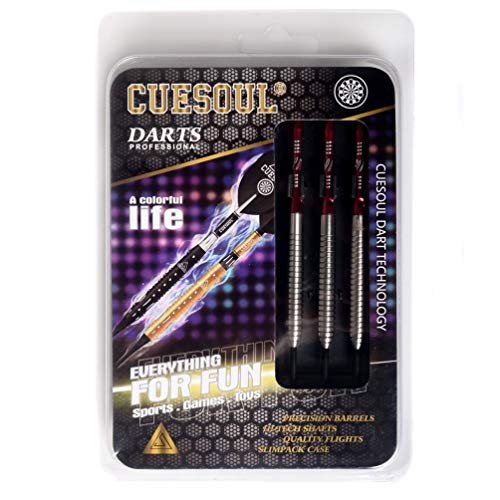 Cuesoul 22 Grams Tungsten Steel Tip Darts Set 90% Tungsten #TOP5