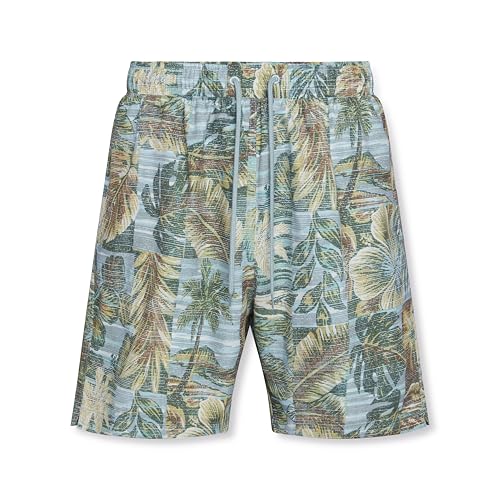 Bamboo Cay Men’s Hawaiian Tropical Printed Pacific Fusion Swim Short - Main Image