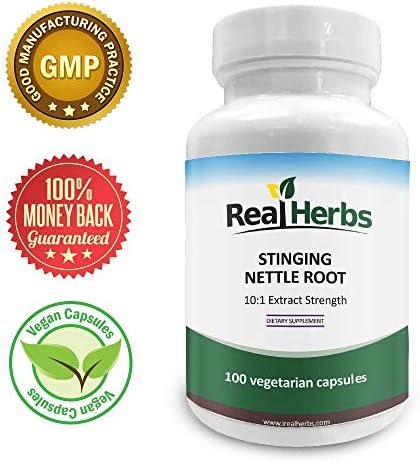 Stinging Nettle Root 10:1 Pure Extract 750mg (Equivalent to 7500mg Raw Stinging Nettle Root) Promotes Prostate & Urinary Tract Health - 100 Vegetarian Capsules