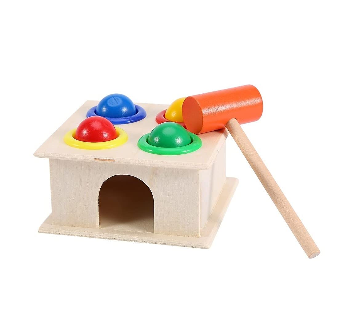 Smoneo Wooden Pounding & Hammering Bench Toy with Mallet and 4-Ball Play Set for 1+ Toddlers Early Education & Development (Hammer Ball) (B0BR3VDLRG) Amazon Price History, Amazon Price Tracker
