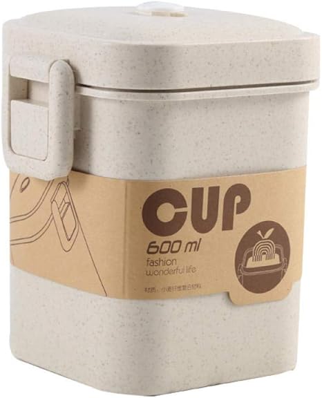 Amazon 600 Mlスープボックス密閉漏れ防止弁当箱環境に優しい正方形の食品容器食事準備弁当箱電子レンジ対応弁当箱office Beige 600ml 弁当箱 オンライン通販