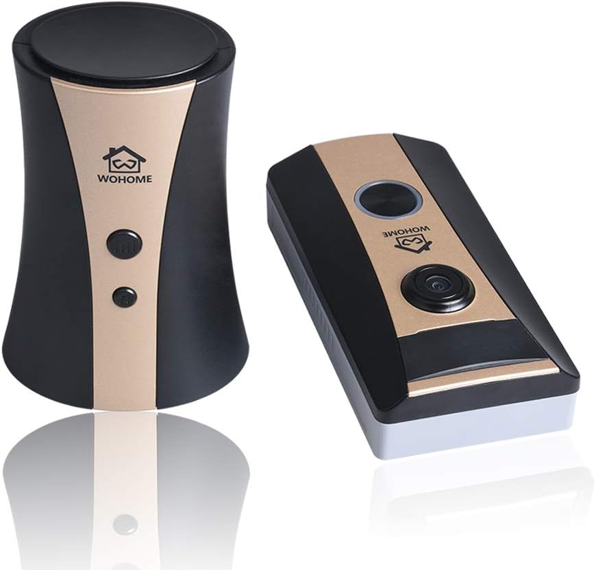 WOHOME Smart Doorbell,WiFi Video Doorbell Camera,Battery Powered with Plug-in Chime for Home Security,PIR Motion Detection and App Control for iOS, Android and Coogle