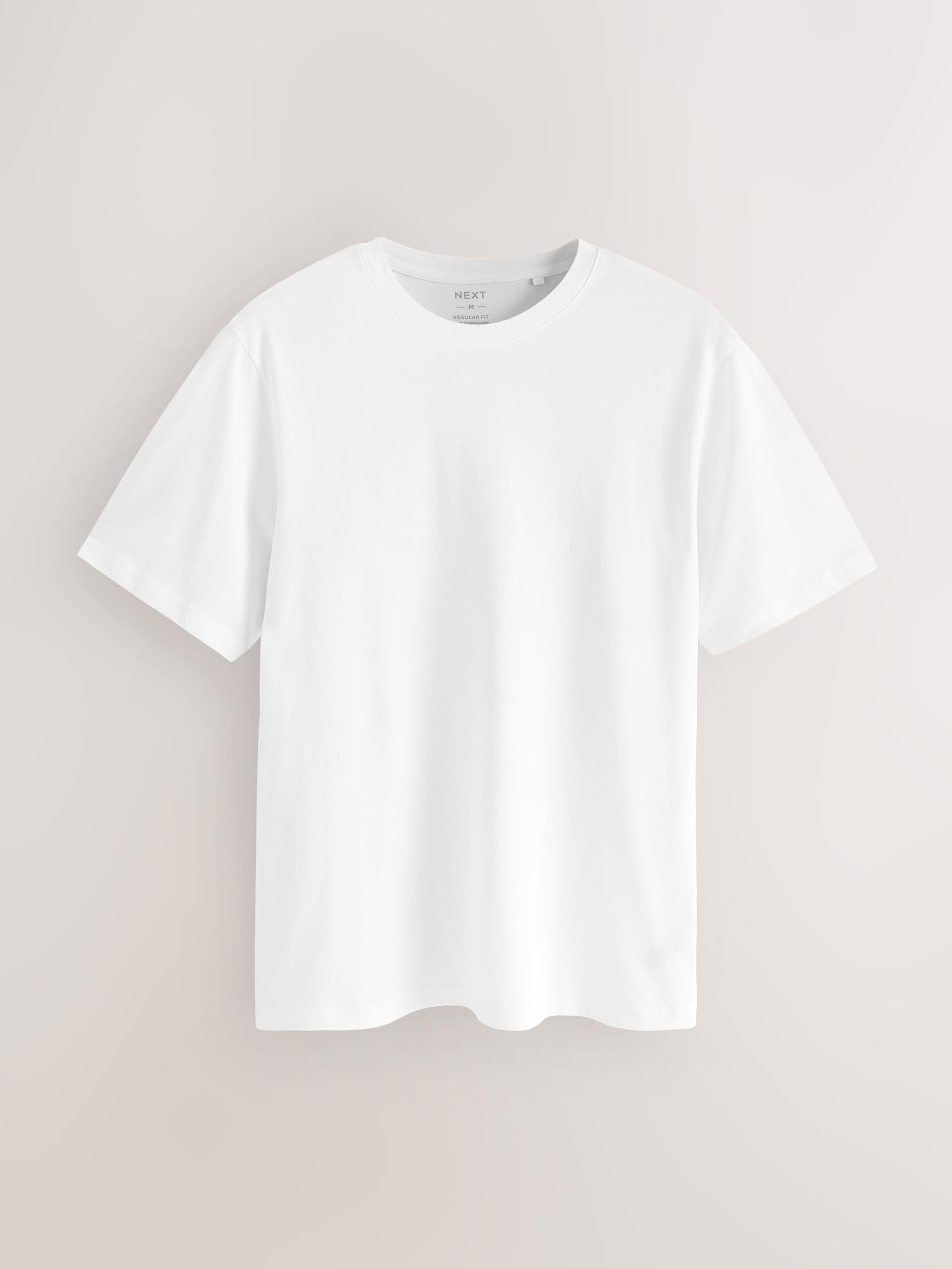 NEXT Uomini Confezione da 6 di T-Shirt di Cotone Basic | Standard, Vestibilità regular, Pull On, Lavabile in lavatrice