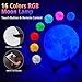 Lámpara de Luna, AMZJUPWM 3D Impresión en16 Colores con Soporte, Control Táctil...
