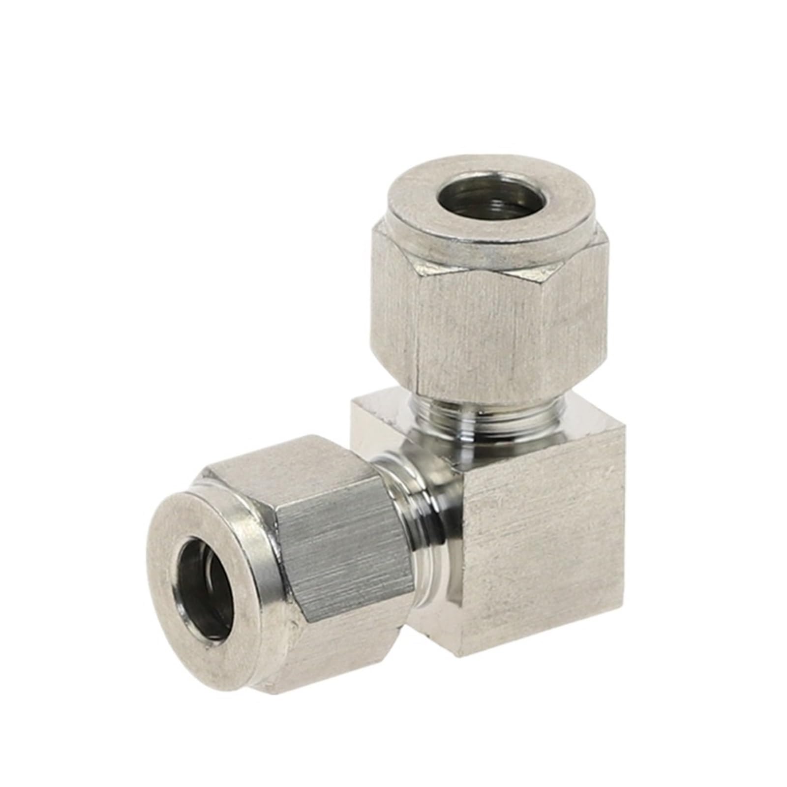 YAKUFAST Stainless Steel 304 Compressor Double Ferrule Connector 6mm 8mm 10mm 12mm 1/4" 1/2" Pipe Tube Coupler Air Compression Fitting(9.53mm (3I8))