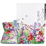 KEROM Case for iPad (A16) 11th Generation Case 11 Inch 2025, iPad 10th Generation Cover 10.9 Inch 2022, Cute PU Leather Folio Stand Protective Cover for Kids, Girls, Woman - Floral