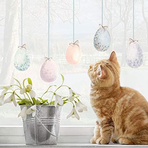 Stickerscape Pastel Easter Egg Window Sticker | Easy to Apply | Repositionable and Reusable | Viewable From Both Sides Of A Window | Spring and Easter Themed Window Stickers Cover