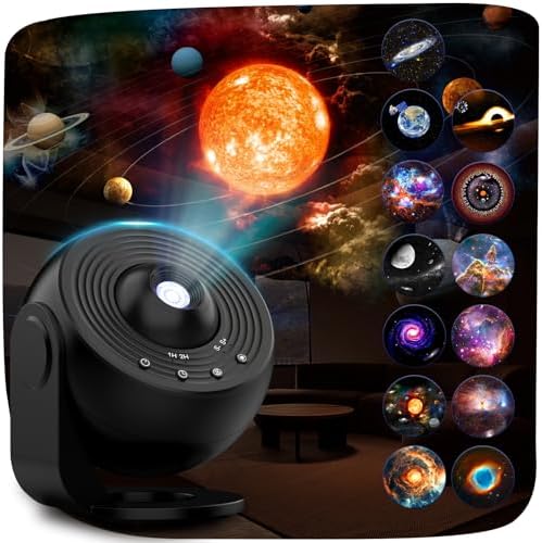 Galaxy-Projektor, 13-in-1-Heimplanetarium, Galaxy-Projektor für Schlafzimmer, Sternprojektor, Galaxy-Licht mit Timer, verstellbarer Fokus, Nachtlicht-Projektor für Kinder und Erwac