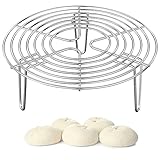 🔅【Perfektes Design】Das symmetrische streifendesign des grillrosts ermöglicht das dämpfen von speisen direkt auf dem dampfgarrost für eine schnellere erwärmung.Der gitterabstand sorgt für eine gleichmäßige wärmeverteilung und verhindert, dass lebensmittel vom grill fallen.