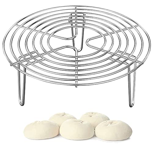 Estante Inoxidable Vapor, Rejilla Redonda para Cocinar al Vapor, Oval Para Parrilla de Refrigeración, Rejilla Redonda Para Enfriar, Broiling Accesorio de Cocina, para Hornear, Cocinar, Asar (Plateado) Cover