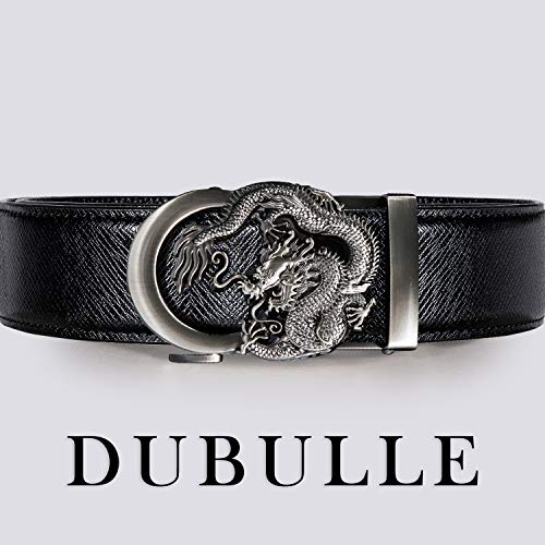 Image of Dubulle Men's Ratchet Belt Gold /Black /Red /Green /Blue /White Automatic Buckle Business Casual Belt Gift - Adjustable Fit