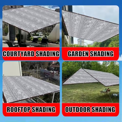 Filet d'ombrage aluminium contre la canicule sous pergola 4.0x8.0m