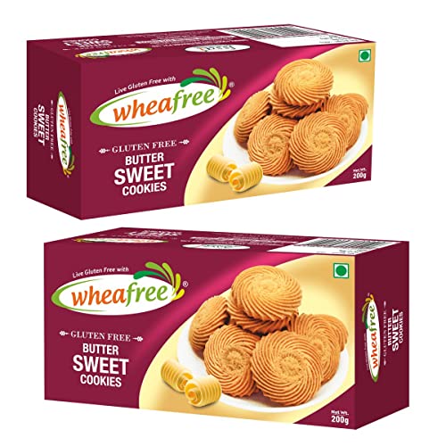 Image of Wheafree Gluten Free Sorghum Sooji (Pack of 2 x 400g Each) & Wheafree Butter Sweet Cookies - Pack of 2 (200g each)