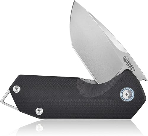 Miniatura 3 de KUBEY Campe KU203 - Navaja de bolsillo plegable compacta para uso diario con 2.4 pulgadas Tanto Balde y mango G10 con aleta abierta para camping,