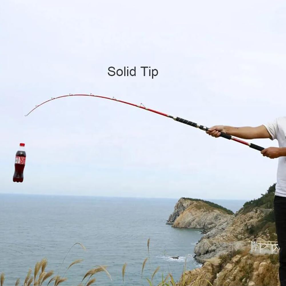 HONAKO Caña de Pescar de Carbono Caña de Pescar de Altura Caña Pesca Oceánica Spinning Casting Jiging Caña Pesca Currican (Color : Black, Size : Casting 2.1m)
