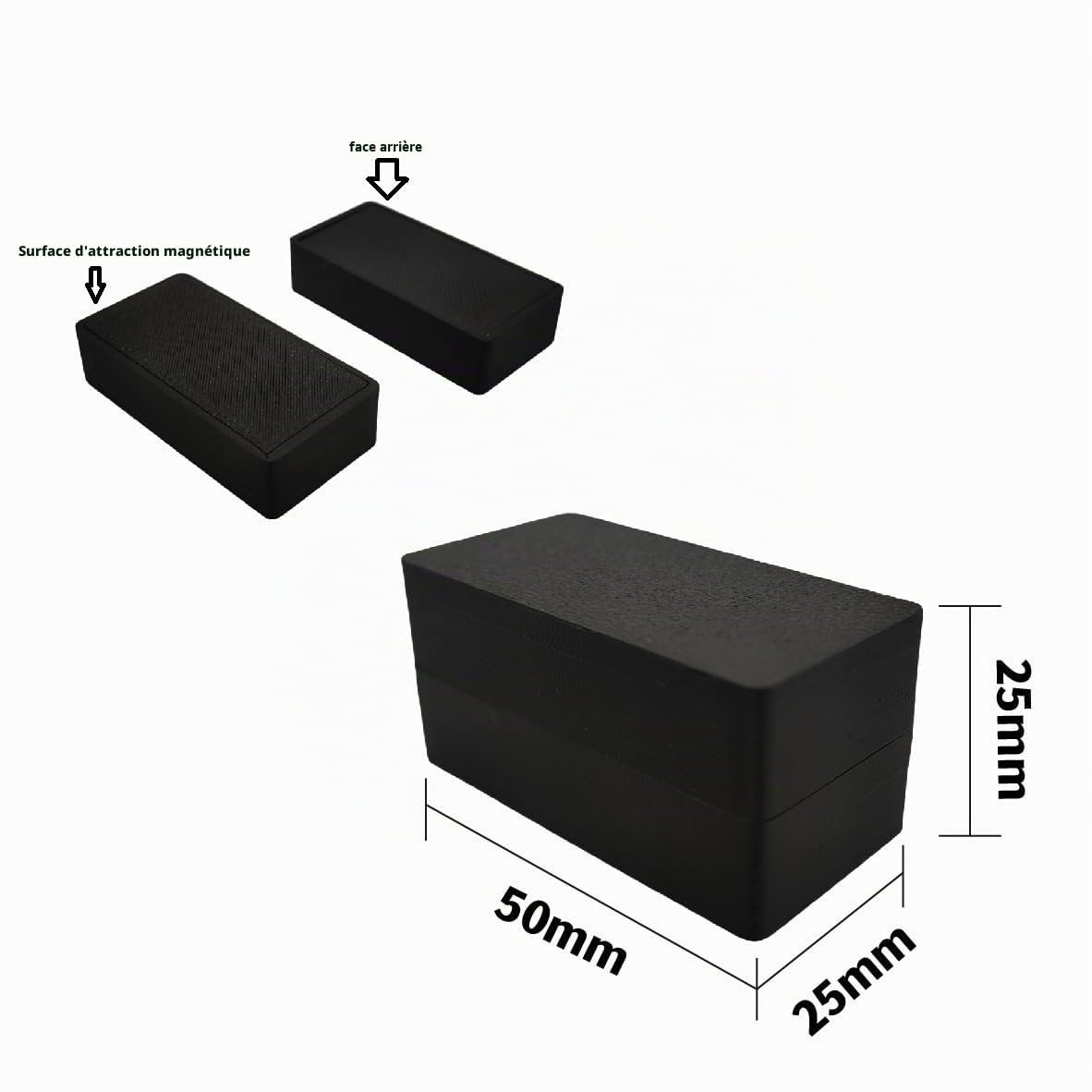 10 Paires Poids Magnetiques Rideau Douche Exterieur, 20 Pièces Aimants Rideau Noir 74g, Poids Plastique Imperméable pour Rideaux d'Extérieur, Tonnelle, Nappe, Anti-Vent
