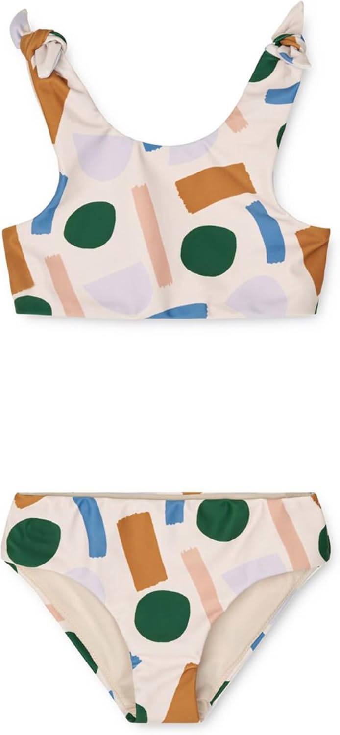 Girls Swimsuit Two Piece Bikini Set Bowknot Swim Top & Bottom Tankini Set Summer Beach Wear Dolphin Whale Bathing Suit