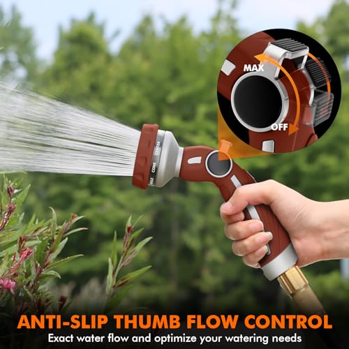 Image of RESTMO Hose Nozzle Heavy Duty, Metal Water Hose Sprayer for Garden