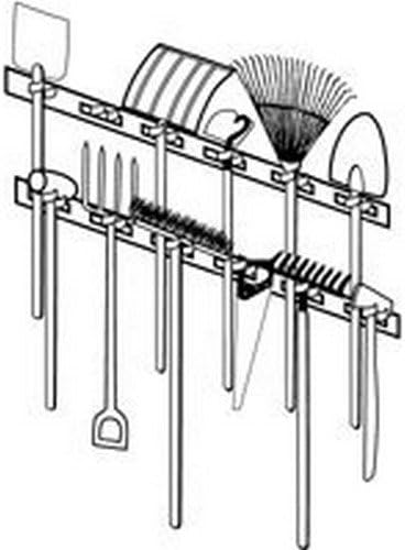 Crawford Zinc-Plated Silver Steel Hook Rack 1 pk