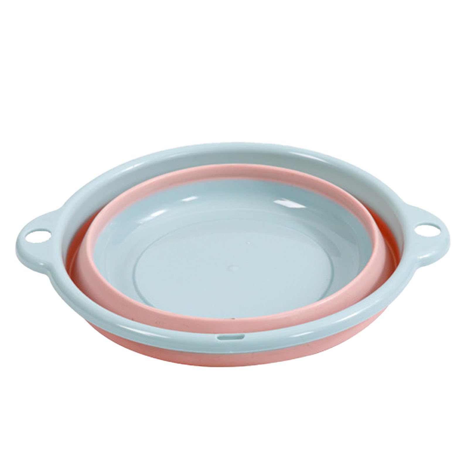 Lavabo pliable plastique silicone bleu et grand bassin pliant