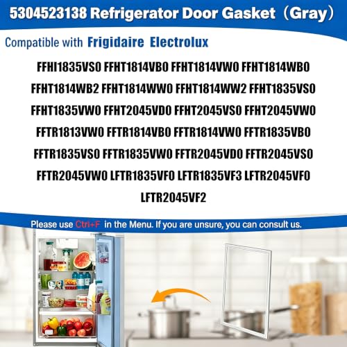 Image of Upgraded 5304523138 Refrigerator Door Gasket for Frigidaire Electrolux | 41.75″x28.8″ 5304523138 Replace 4960976 AP6979836 PS12746500 Fresh Food Door Gasket Replacement Fit FFHI1835VS0 FFTR2045VD0