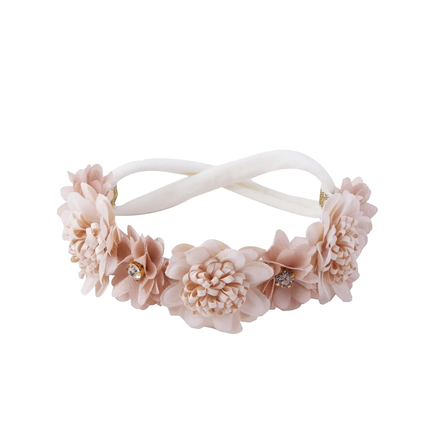 Flower Headband for Baby Girl Elastic Baby Floral Headbands Crown Hairbands Hair Accessories for Newborn Infant Toddlers Kids 3pcs/set