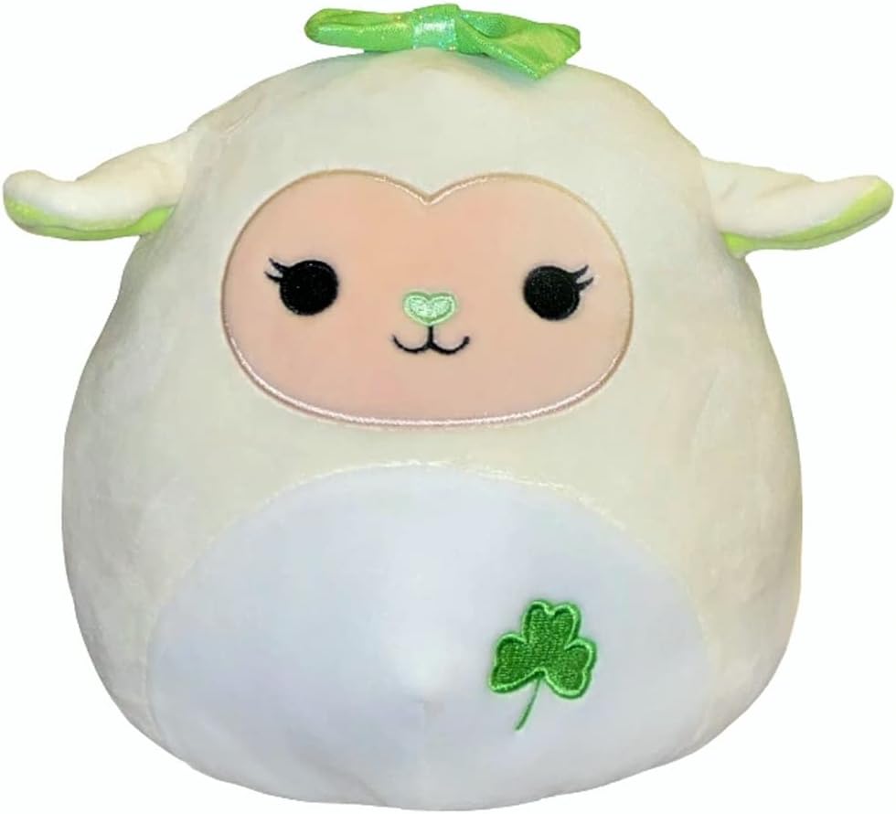 Squishmallow Official Kellytoy Collectible Plush Farm Squad Squishy Soft Animals (Emela Shamrock Sheep, 8 Inch)