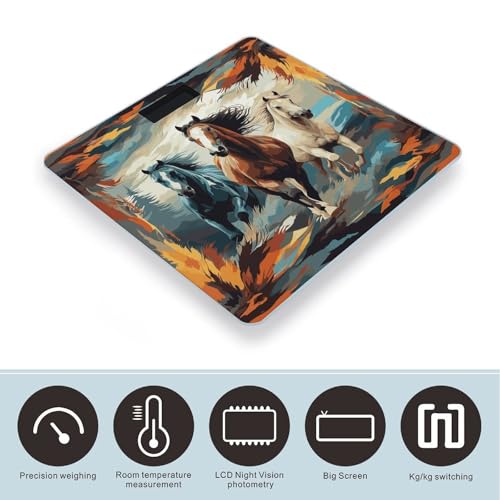 Báscula Digital de Baño con Pantalla LED y Vidrio Templado miniatura 3