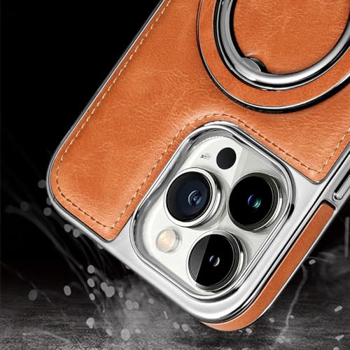 Coque arrière en cuir iPhone 12 Pro Max avec support invisible anti choc