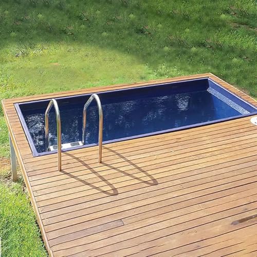 Piscina pequeña de estilo complejo fácil de instalar, piscina de fibra de vidrio, spa, casa apilable prefabricada sobre el suelo, adecuada para reuniones de amigos, vacaciones, fiestas