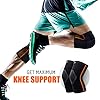 NeoAlly® - Compression Knee Sleeves, Medical-Grade Knee Compression Sleeve Women and Men for Crossfit to Reduce Knee Pain in, Weightlifting, and Gym Knee Support, Orange, Small, Pack of 2 #1