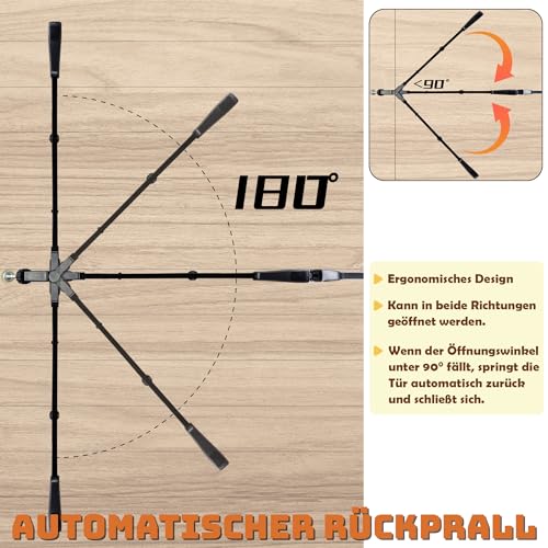 Froadp Türschutzgitter Baby Treppengitter 75-85cm Kindergitter ohne Bohren Türgitter mit Tür für Hunde und Katzen Beidseitig Schwenkbar Absperrgitter Automatisch Haustier Gittertür, Schwarz