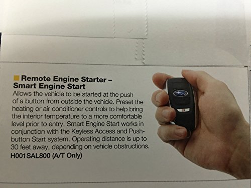 Genuine Subaru Remote Start 2015 2016 Legacy & Outback w/Push Start H001SAL800
