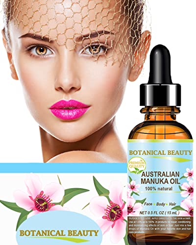 MANUKA OIL WILD GROWTH RAW 100% Natural VIRGIN UNREFINED Cold Pressed Carrier Oil. for Skin, Face, Hair, Lip and Nail Care 0.5 Fl.oz.- 15 ml by Botanical Beauty