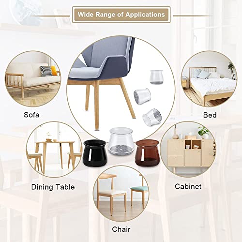 image for OASMU 32pcs Chair Leg Floor Protectors,Bar stools Leg Protectors Caps,