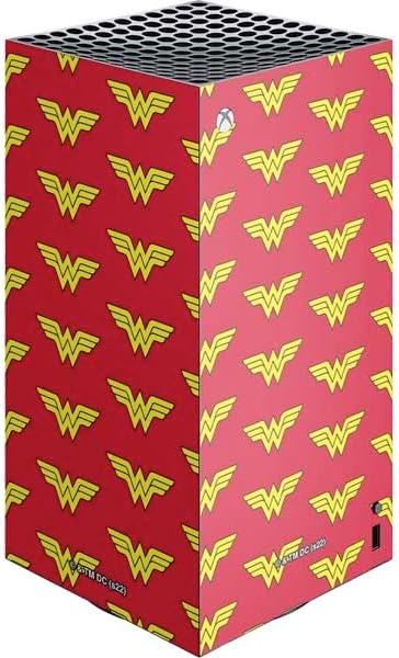 Skinit Decal Gaming Skin Compatible with Xbox Series X Digital Edition Console - Officially Licensed DC Comics Wonder Woman Logo Pattern Design