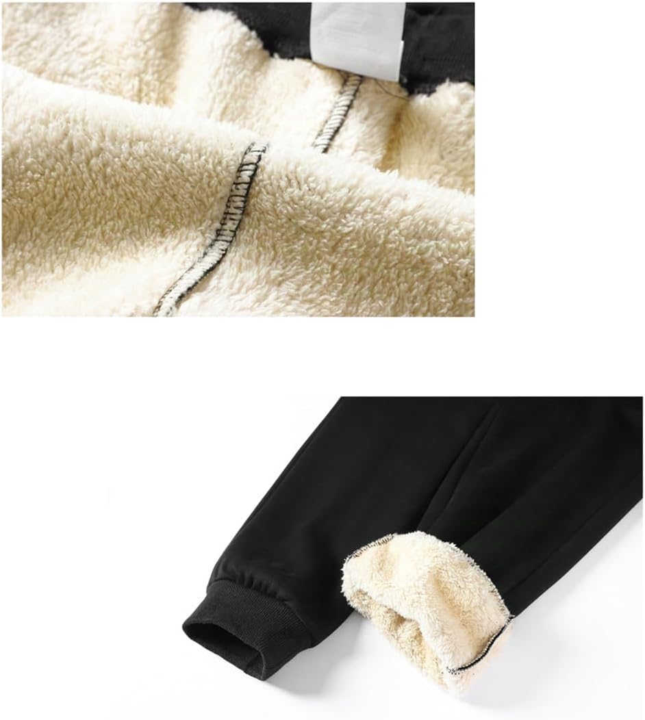 STICKON Mens Winter Fleece Pants Warm Sherpa Lined Sweatpants with Pockets - Image 4